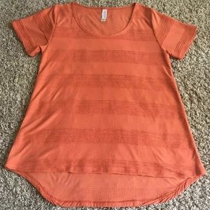 LulaRoe Top Short Sleeve High Low Shirt Sz Med